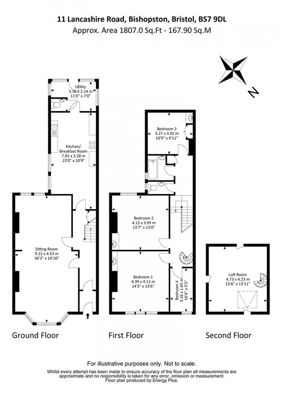 Floorplan for Lancashire Road, Bishopston, Bristol