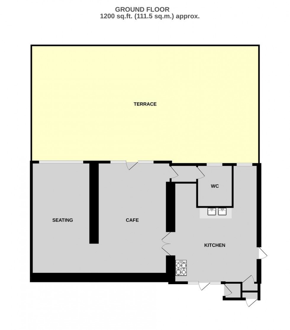 Floorplan for Cafe Premises at Castle Park, Bristol